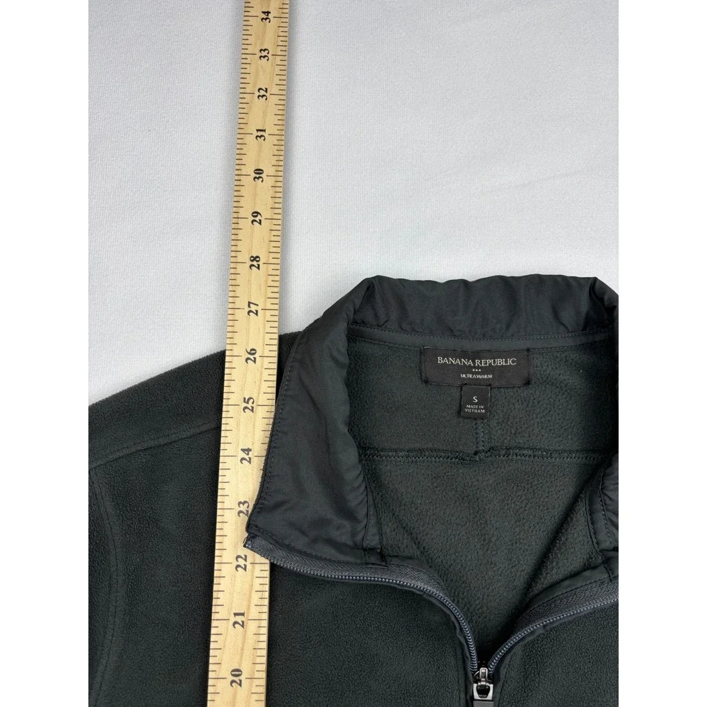 Banana Republic Ultrawarm Fleece Quarter Zip Pullover Mens Small Charcoal Gray
